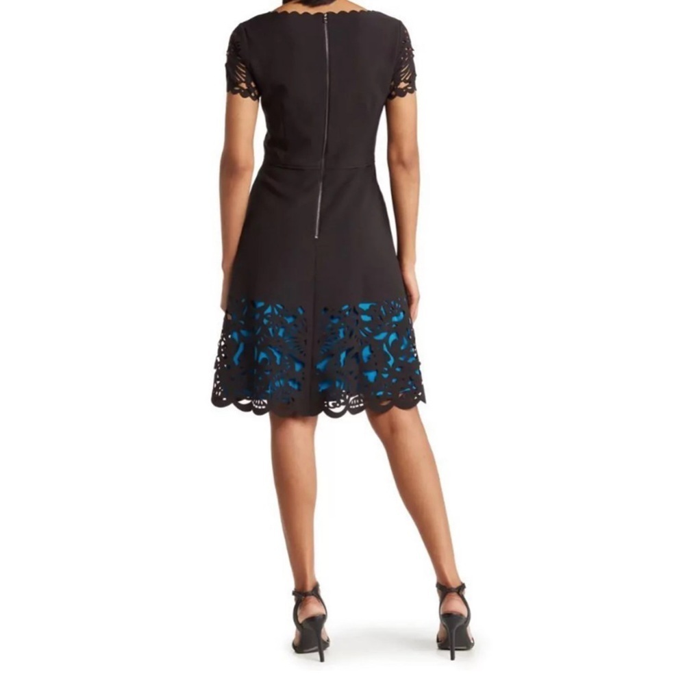 Nue by Shani Black and Blue Midi Dress - Picture 3 of 12